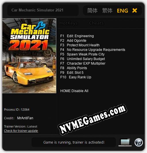 Car Mechanic Simulator 2021: Trainer +10 [v1.9]