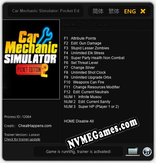 Treinador liberado para Car Mechanic Simulator: Pocket Edition 2 [v1.0.2]