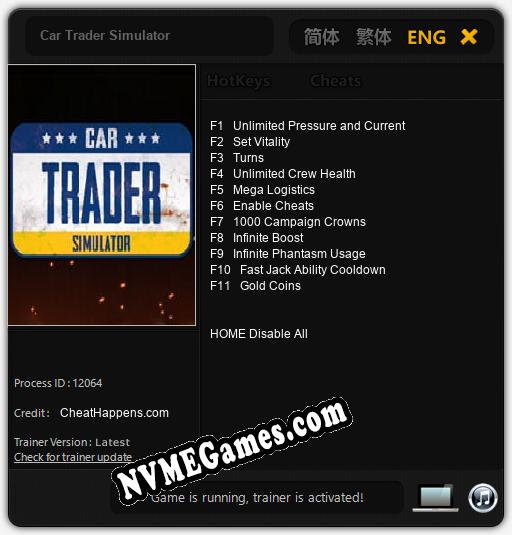 Treinador liberado para Car Trader Simulator [v1.0.1]