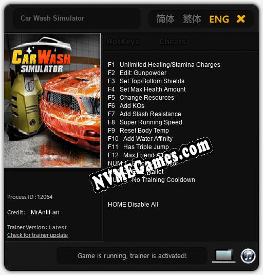 Car Wash Simulator: Cheats, Trainer +15 [MrAntiFan]