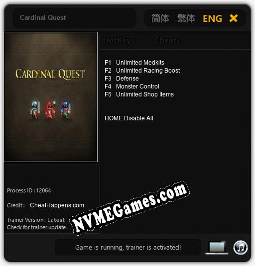 Cardinal Quest: Cheats, Trainer +5 [CheatHappens.com]