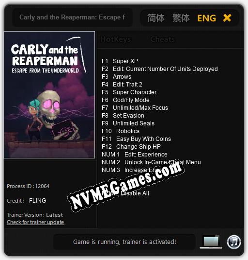 Carly and the Reaperman: Escape from the Underworld: Cheats, Trainer +15 [FLiNG]