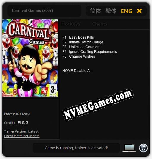 Carnival Games (2007): Trainer +5 [v1.8]