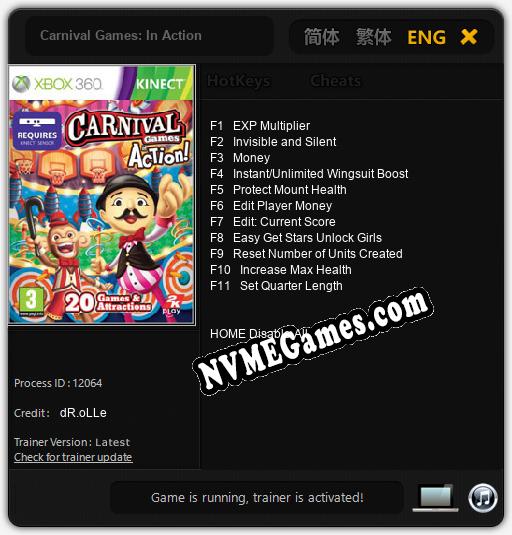 Carnival Games: In Action: Trainer +11 [v1.9]