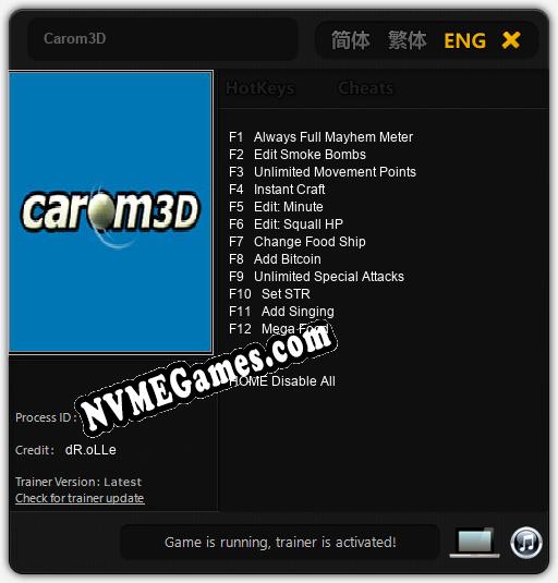 Carom3D: Treinador (V1.0.37)