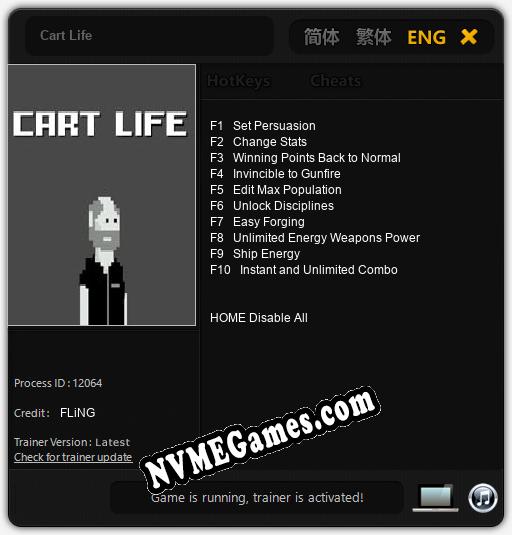 Cart Life: Cheats, Trainer +10 [FLiNG]