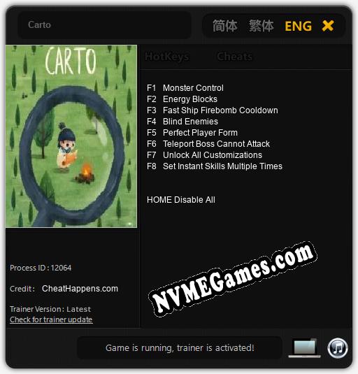 Carto: Cheats, Trainer +8 [CheatHappens.com]