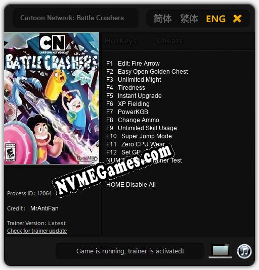 Cartoon Network: Battle Crashers: Trainer +13 [v1.1]