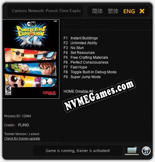 Cartoon Network: Punch Time Explosion: Trainer +9 [v1.9]