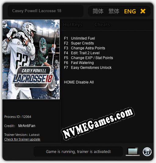 Treinador liberado para Casey Powell Lacrosse 18 [v1.0.5]