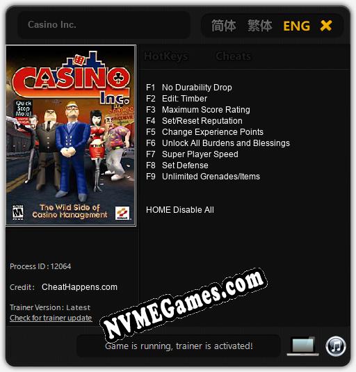 Casino Inc.: Trainer +9 [v1.8]