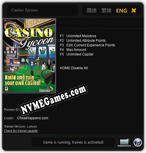 Casino Tycoon: Trainer +5 [v1.8]