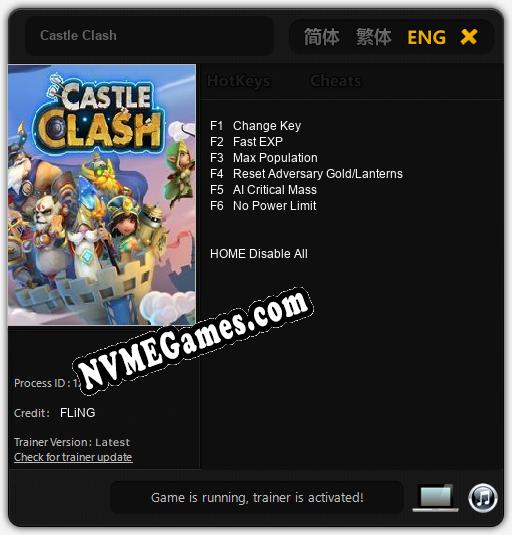 Treinador liberado para Castle Clash [v1.0.6]