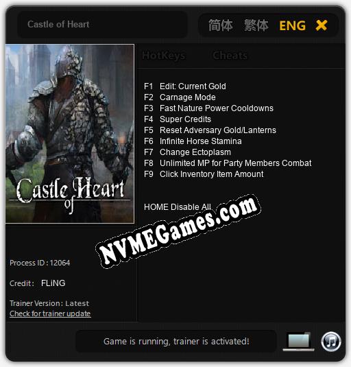 Castle of Heart: Treinador (V1.0.31)