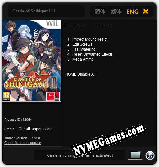 Castle of Shikigami III: Cheats, Trainer +5 [CheatHappens.com]