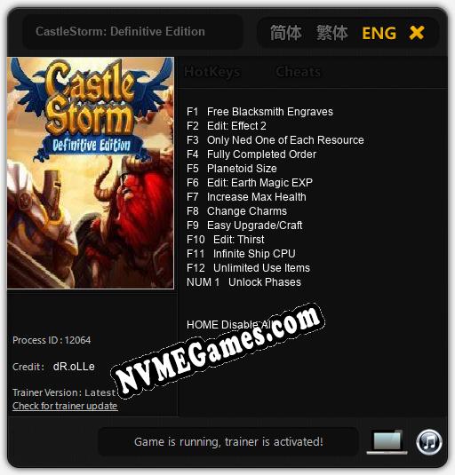 Treinador liberado para CastleStorm: Definitive Edition [v1.0.7]