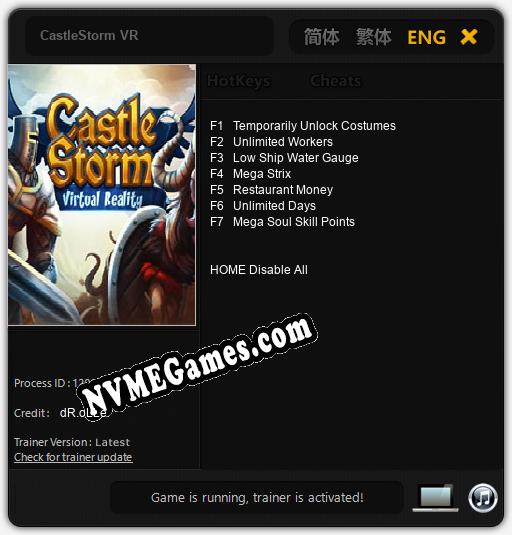 Treinador liberado para CastleStorm VR [v1.0.1]