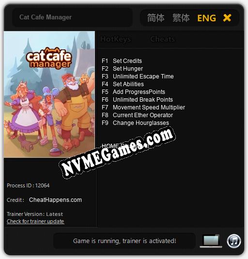 Cat Cafe Manager: Cheats, Trainer +9 [CheatHappens.com]