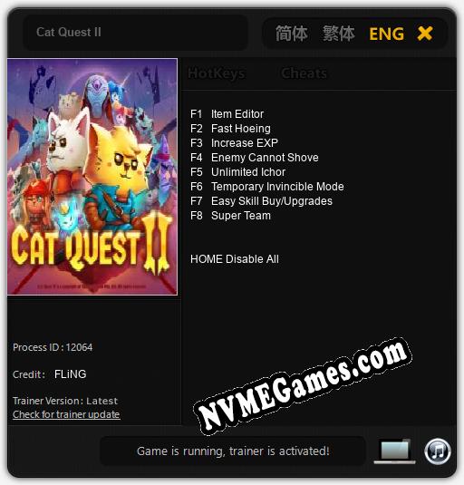 Cat Quest II: Trainer +8 [v1.3]