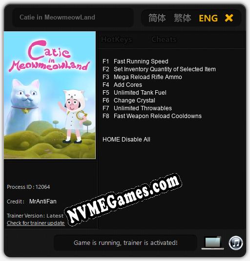 Catie in MeowmeowLand: Trainer +8 [v1.3]