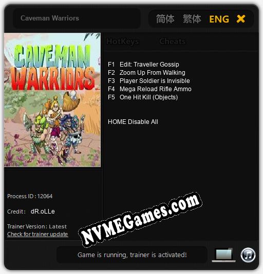 Caveman Warriors: Cheats, Trainer +5 [dR.oLLe]