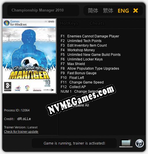 Championship Manager 2010: Treinador (V1.0.83)