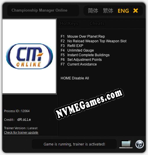 Championship Manager Online: Treinador (V1.0.46)