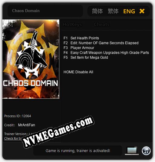 Chaos Domain: Trainer +5 [v1.6]