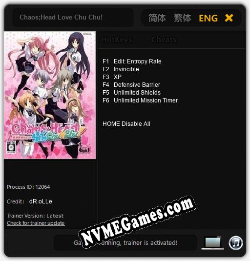 Chaos;Head Love Chu Chu!: Trainer +6 [v1.3]
