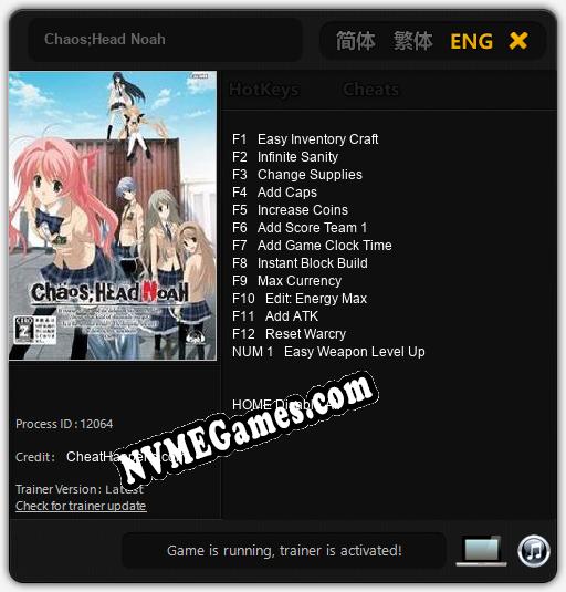 Chaos;Head Noah: Treinador (V1.0.64)