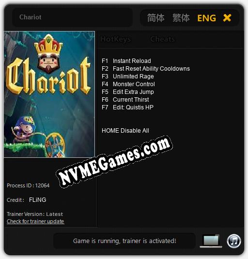 Treinador liberado para Chariot [v1.0.2]