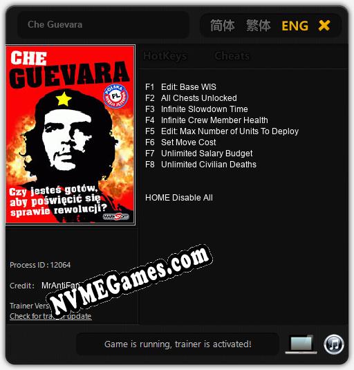 Che Guevara: Treinador (V1.0.39)