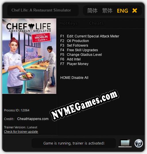 Chef Life: A Restaurant Simulator: Cheats, Trainer +7 [CheatHappens.com]