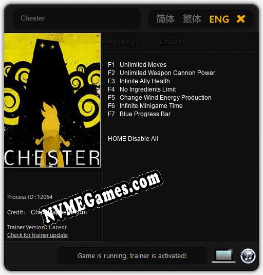 Chester: Cheats, Trainer +7 [CheatHappens.com]