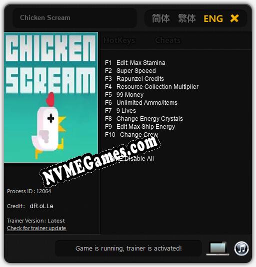 Chicken Scream: Cheats, Trainer +10 [dR.oLLe]