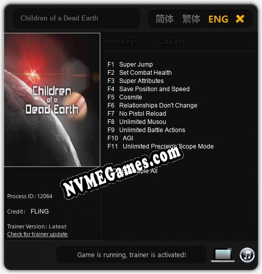 Treinador liberado para Children of a Dead Earth [v1.0.7]