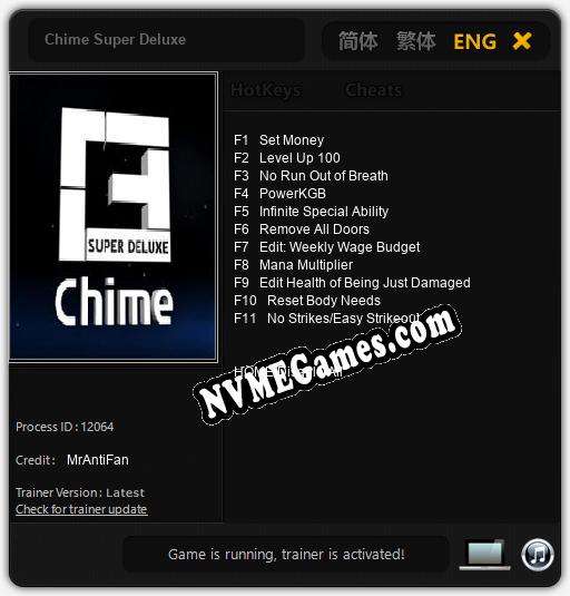 Chime Super Deluxe: Treinador (V1.0.47)