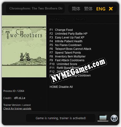 Chromophore: The Two Brothers Directors Cut: Treinador (V1.0.82)