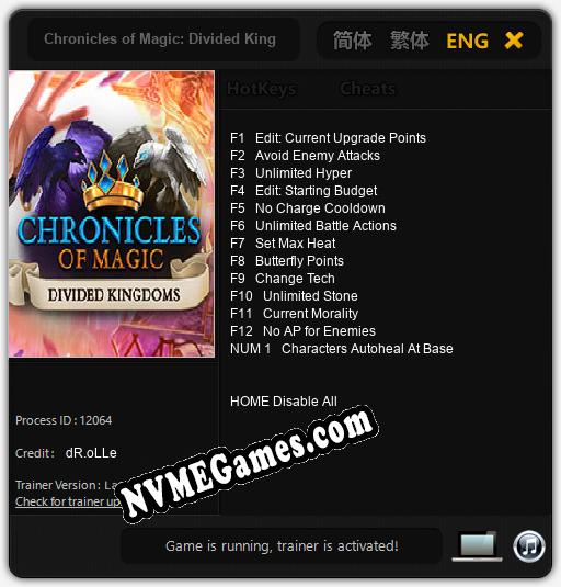 Chronicles of Magic: Divided Kingdoms: Cheats, Trainer +13 [dR.oLLe]