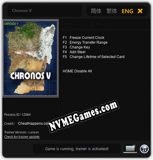 Chronos V: Cheats, Trainer +5 [CheatHappens.com]