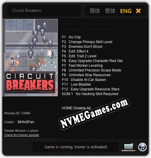 Treinador liberado para Circuit Breakers [v1.0.1]