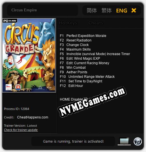 Circus Empire: Trainer +12 [v1.4]