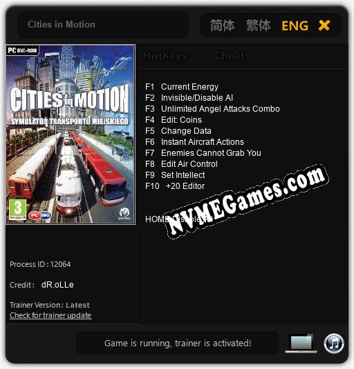 Cities in Motion: Trainer +10 [v1.4]