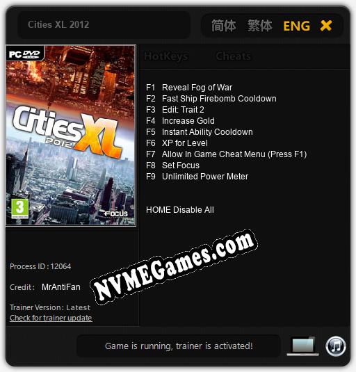 Cities XL 2012: Cheats, Trainer +9 [MrAntiFan]