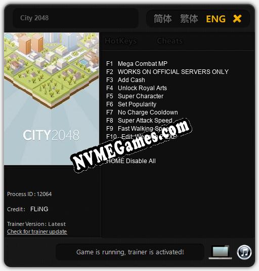 Treinador liberado para City 2048 [v1.0.1]