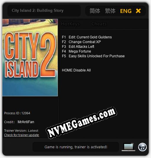 City Island 2: Building Story: Cheats, Trainer +5 [MrAntiFan]