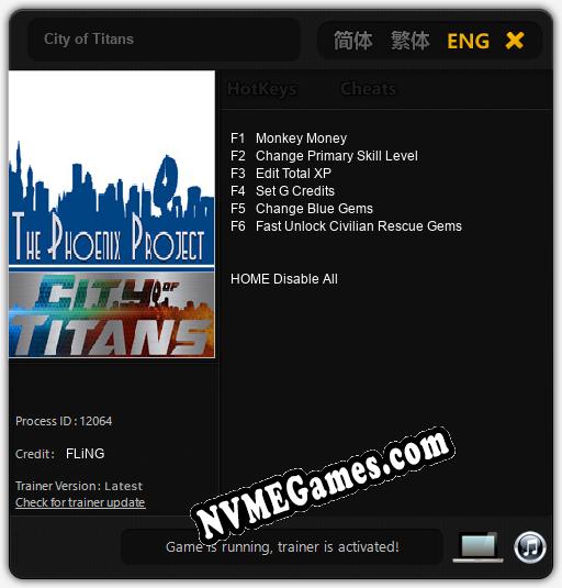 City of Titans: Trainer +6 [v1.4]