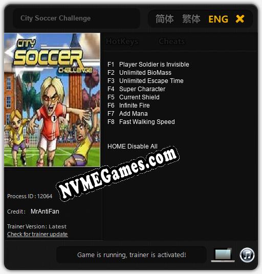 City Soccer Challenge: Trainer +8 [v1.5]