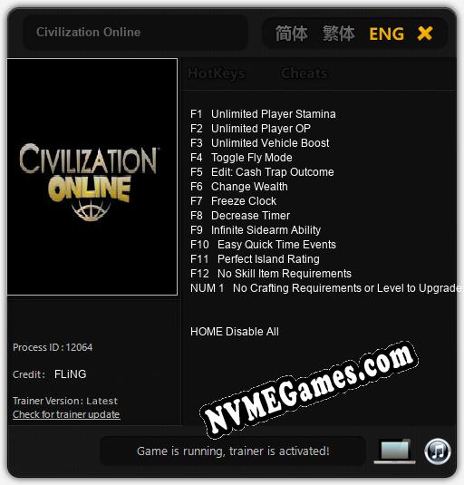 Civilization Online: Cheats, Trainer +13 [FLiNG]