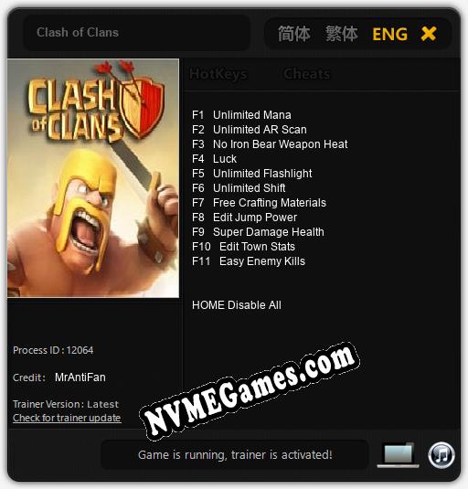 Clash of Clans: Cheats, Trainer +11 [MrAntiFan]